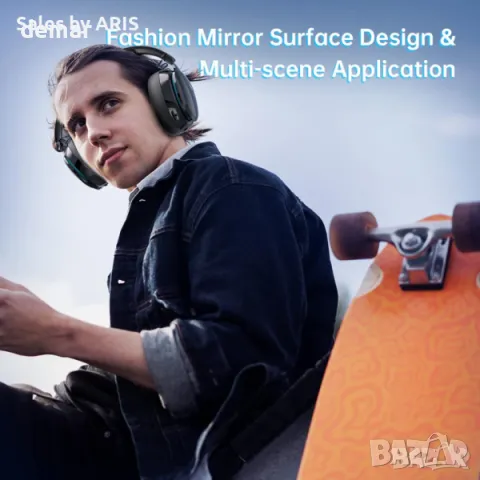 Безжични слушалки Gvyugke за игри, 2,4 GHz, черно синьо, снимка 2 - Bluetooth слушалки - 49825681