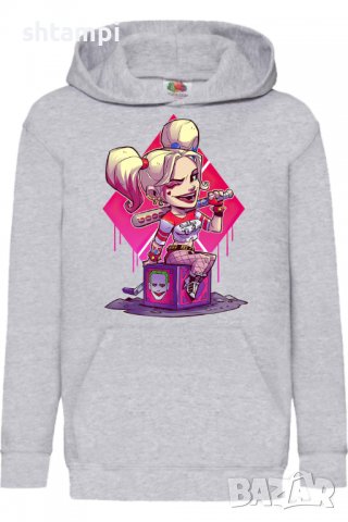 Детски Суитчър/Суитшърт DC Harley Queen,Игра,Подарък,Изненада,Забавление,Рожден Ден, снимка 2 - Детски анцузи и суичери - 38317880