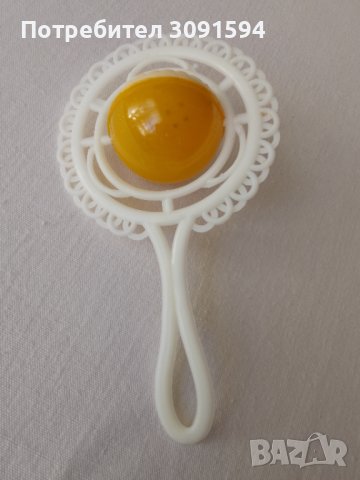 Ретро стара бебешка играчка Бакелитова дрънкалка от твърда пластмаса, снимка 5 - Други ценни предмети - 42896464