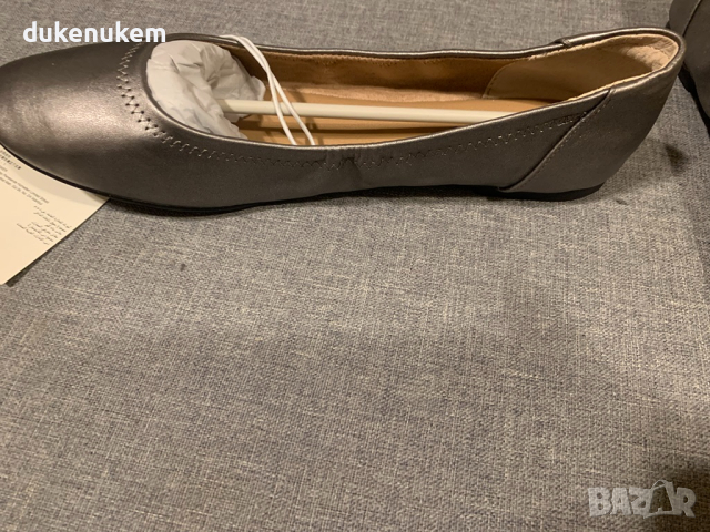 Дамски балетки Amazon Essentials балерини N41 цвят метално сребристо, снимка 11 - Дамски ежедневни обувки - 44737524