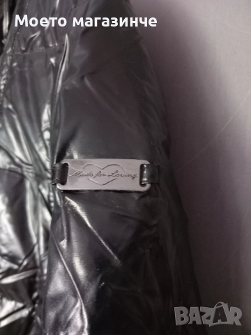 Ново дълго зимно пухено яке Made for Loving – черно, L/XL (без етикет), снимка 11 - Якета - 52084599