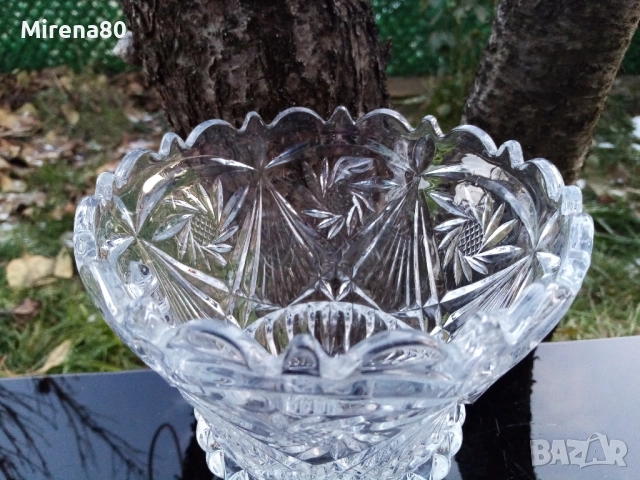 Кристална купа, снимка 2 - Чинии - 52945254