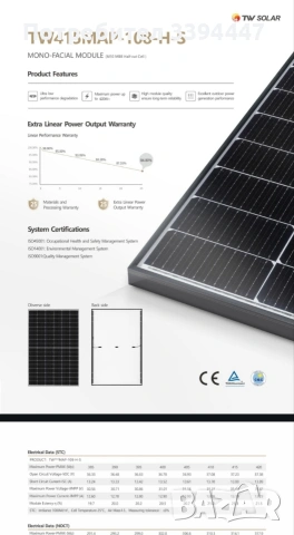 фотоволтаични Соларни панели Longhi и ТМ на една седмица 