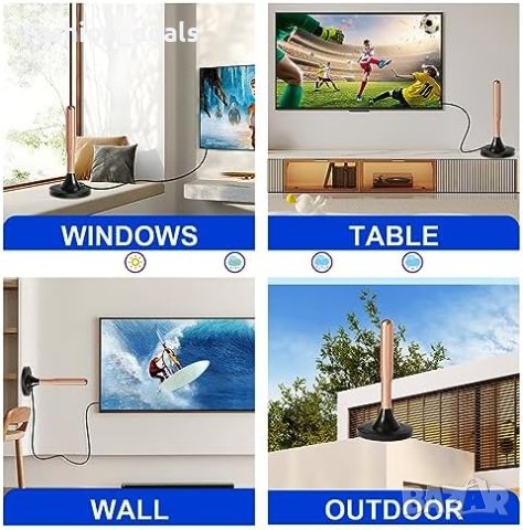 Нова Антена за ТВ 250+ Мили Усилвател и Коаксиален Кабел, снимка 3 - Приемници и антени - 42686740