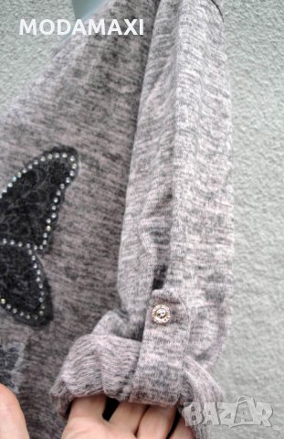 3XL Нова  италианска блуза с пеперуда , снимка 6 - Блузи с дълъг ръкав и пуловери - 30342227