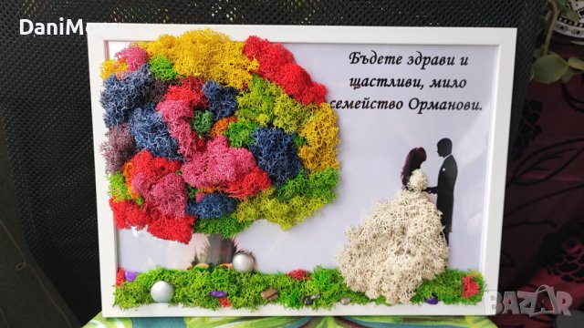 Подаръци със скандинавски мъх за сватба - жива красота , снимка 5 - Подаръци за сватба - 42025587