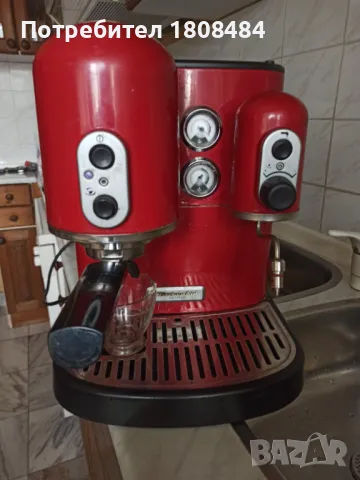 Кафе машина Kitchen Aid Artisan с месингова ръкохватка и цедка крема диск, снимка 6 - Кафемашини - 48357359