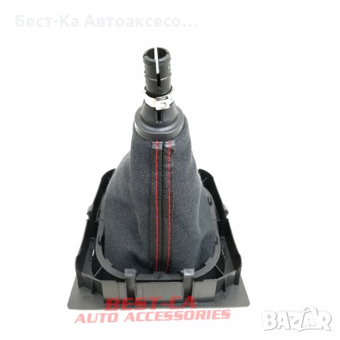 Топка скоростен лост с маншон червен шев Volkswagen Golf MK5,MK6, Jetta, EOS 6 скорости, снимка 5 - Аксесоари и консумативи - 33696387
