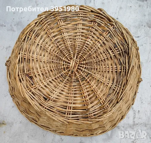 Стар ратанов кош с дръжки, снимка 4 - Антикварни и старинни предмети - 48776216