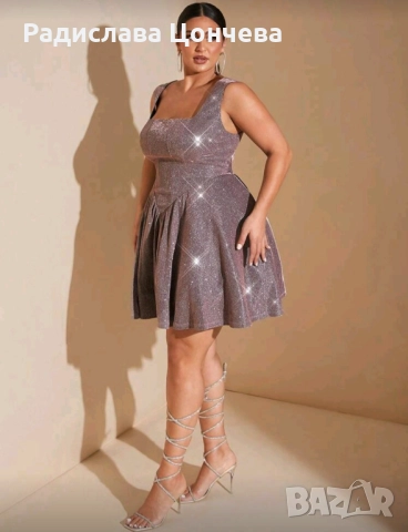 Бляскава рокля , снимка 4 - Рокли - 52866703