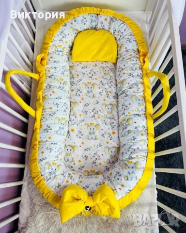 Бебешко гнездо 100% памучен ранфорс, снимка 3 - Спални чували за бебета и деца - 53107857
