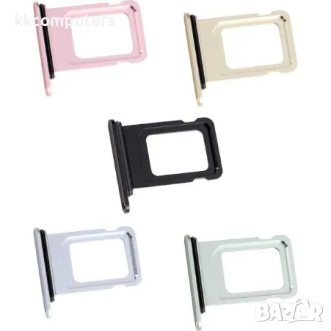 SIM Държач за iPhone 15 6.1 / Черен Баркод : 483941