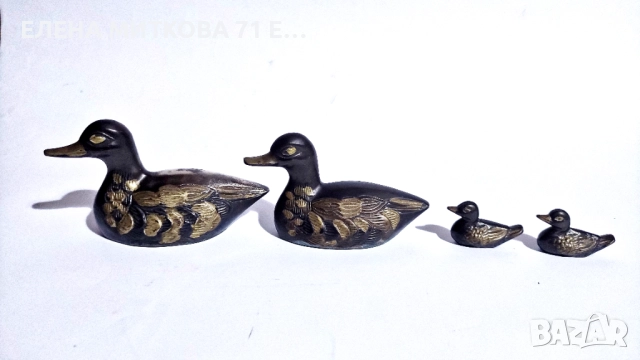 Семейство патици от месинг, снимка 10 - Антикварни и старинни предмети - 52894133
