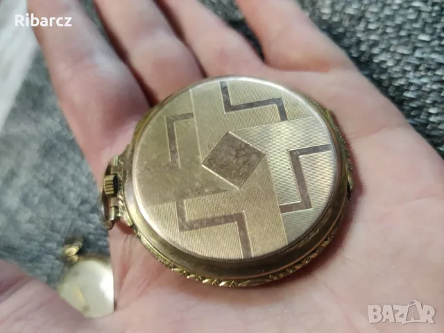 Мъжки позлатен джобен часовник Chronometre, снимка 4 - Джобни - 56144191