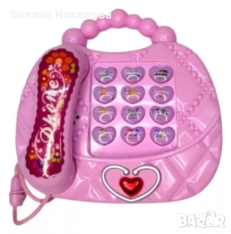 Телефон играчка  със светлина и звук, снимка 10 - Музикални играчки - 52621202