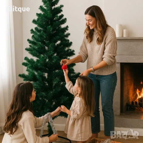 Коледна елха с естествен вид и лесен монтаж - 180см, снимка 5 - Други стоки за дома - 52449110