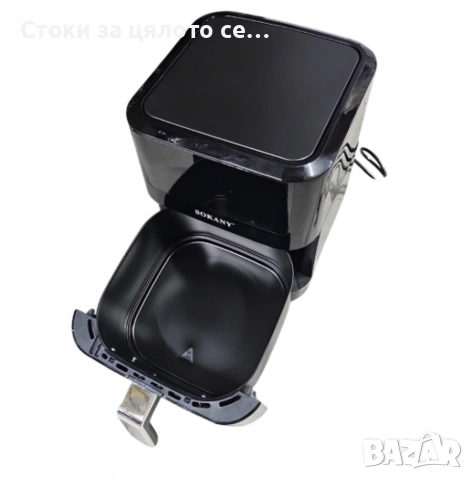 Фритюрник с горещ въздух Еър фрайър Sokany 8л, 2000W, снимка 2 - Фритюрници - 54338564