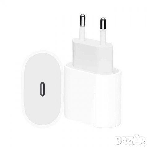 Зарядно устройство Apple 20W USB-C Power Adapter, от контакт към USB Type C (ж), бяло, снимка 2 - Аксесоари за Apple - 33819546