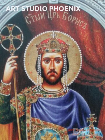 Икона на Свети Цар Борис, icona Sveti Car Boris, снимка 2 - Икони - 14062920