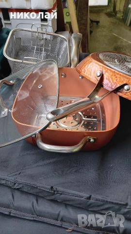 Тиган с капак незалепващ , снимка 2 - Съдове за готвене - 52627559