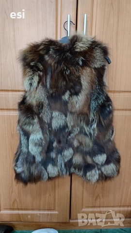 Елек с естествен косъм , снимка 3 - Елеци - 54022666