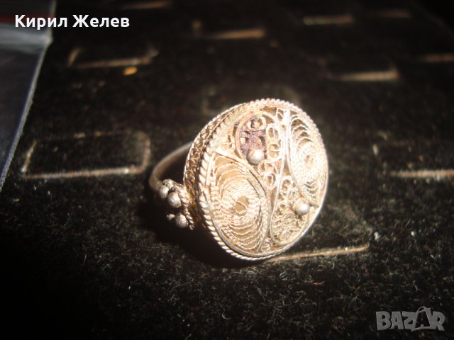19 ВЕК ФИЛИГРАНЕН СРЕБЪРЕН ПРЪСТЕН МАЙСТОРСКА РЪЧНА ИЗРАБОТКА УНИКАТ ВИСОКА ПРОБА СРЕБРО 98588, снимка 15 - Антикварни и старинни предмети - 33737027