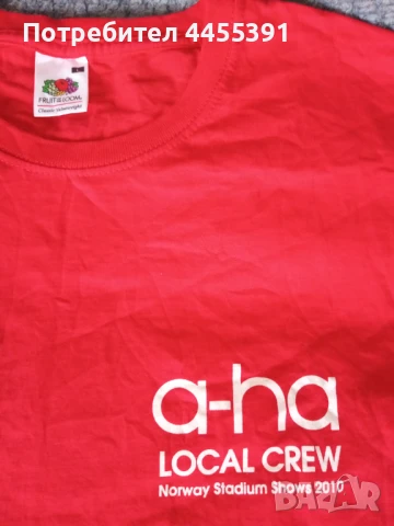 Тениска на екип групи A-ha. Tour 2010, снимка 2 - Тениски - 51250210