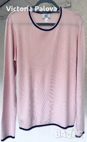 Луксозна розова блуза ALBA MODA коприна и кашмир