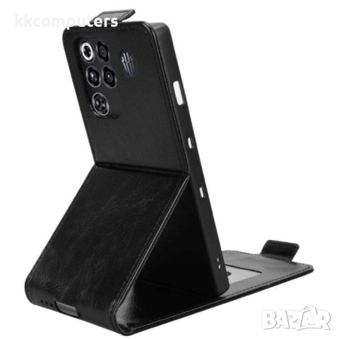 Кожен флип калъф за ZTE nubia RedMagic 11 Pro 5G / 11 Pro+ 5G- Стенд и Холдер за Карти, вкл. Протект, снимка 7 - Калъфи, кейсове - 52482773