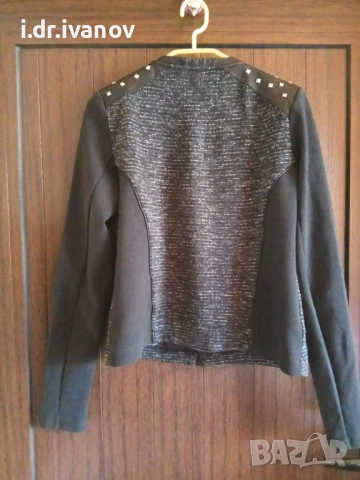 Сако Sensation с кожени елементи, снимка 2 - Сака - 54012014