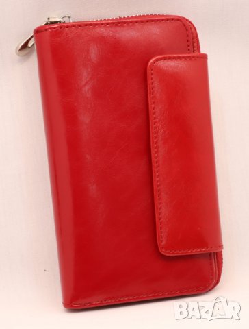 Красиво дамско портмоне от естествена кожа, снимка 2 - Портфейли, портмонета - 29384200