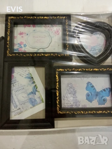 📸 Комплект от 5 рамки за снимки – Черни със златно покритие 🌟, снимка 3 - Други - 50805956