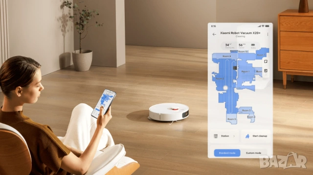 Xiaomi Robot Vacuum X20+ Прахосмукчка робот[като нова], снимка 3 - Прахосмукачки - 53264021