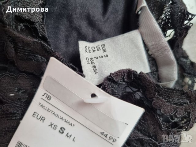 Дамски дантелен топ H&M, снимка 2 - Корсети, бюстиета, топове - 34214867