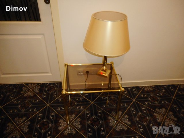 Масичка, шкавче, нощна лампа-златен обков.Дизайнерска мебел.Внос. , снимка 5 - Други стоки за дома - 31368724