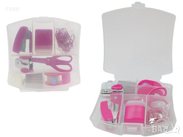 НОВИ! НОВИ! Комплект мини телбод антителбод тиксо държач за тиксо ножичка острилка кламе, снимка 7 - Ученически пособия, канцеларски материали - 27576544