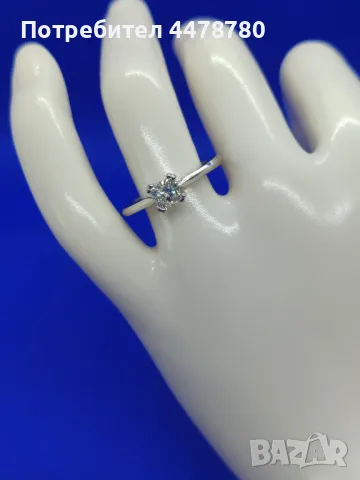 Годежен пръстен с Диамант 0.61ct., снимка 8 - Пръстени - 50401152