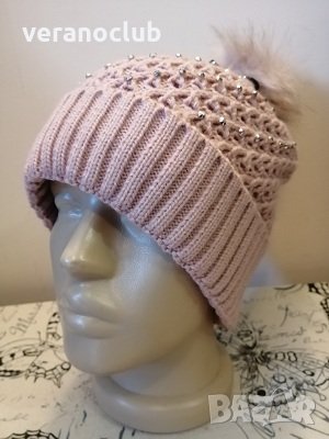 Дамска зимна шапка с пухкава подплата, снимка 2 - Шапки - 35543711