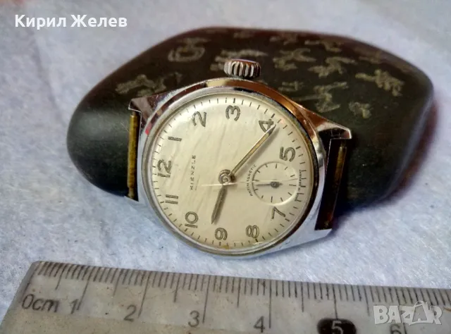 KIENZLE ANTIMAGNETIK MADE in GERMANY Стар РЯДЪК МОДЕЛ МЕХАНИЧЕН РЪЧЕН НЕМСКИ ЧАСОВНИК РАБОТЕЩ 49575, снимка 6 - Антикварни и старинни предмети - 48443990