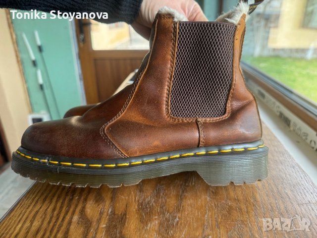 Боти от естествена кожа на Dr. Martens, снимка 3 - Дамски боти - 44320585