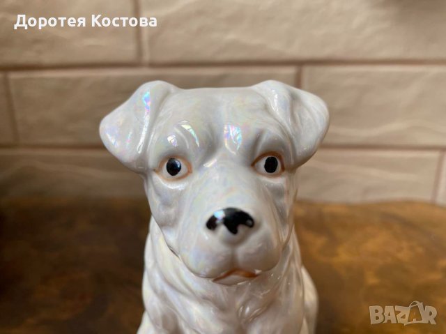 Прекрасно куче от порцелан със седефен ефект, снимка 7 - Антикварни и старинни предмети - 42357692