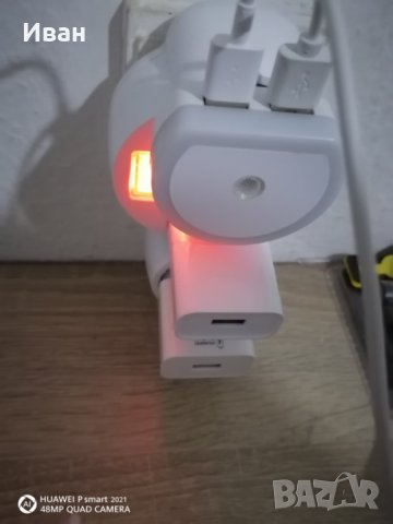 ПРОМО 2 в 1 Качественна ЛЕД лампа и зарядно с 2 УСБ USB изхода за смартфон таблет , снимка 4 - Оригинални зарядни - 30678605