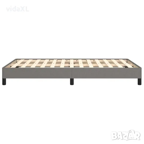 vidaXL Рамка за легло без матрак, тъмносив, 120x190 см, плат, снимка 6 - Спални и легла - 56146810