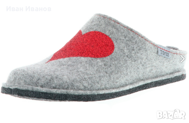 TOFEE  Дамски чехли от вълна  номер 41 , снимка 2 - Пантофи - 44748814