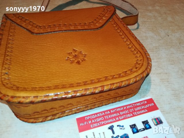 РЕТРО КОЖЕНА ЧАНТА 16Х16Х4СМ 0910211613, снимка 10 - Антикварни и старинни предмети - 34404506