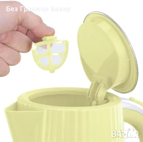 Нова Лимонова електрическа кана за вода Russell Hobbs 1.7L, 3000W, снимка 4 - Други - 47457534