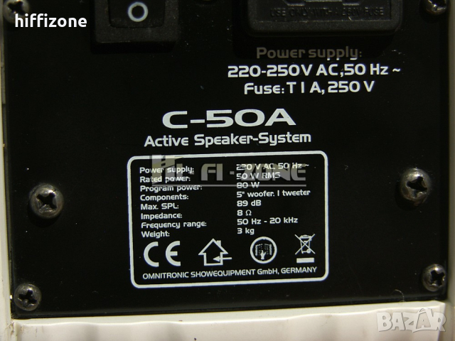  Omnitronic c-80a / c-50a  Активни ТОНКОЛОНИ, снимка 12 - Тонколони - 44668548