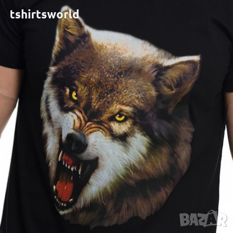 Нова мъжка тениска с дигитален печат Зъбат вълк, Серия Вълци, снимка 17 - Тениски - 27597329