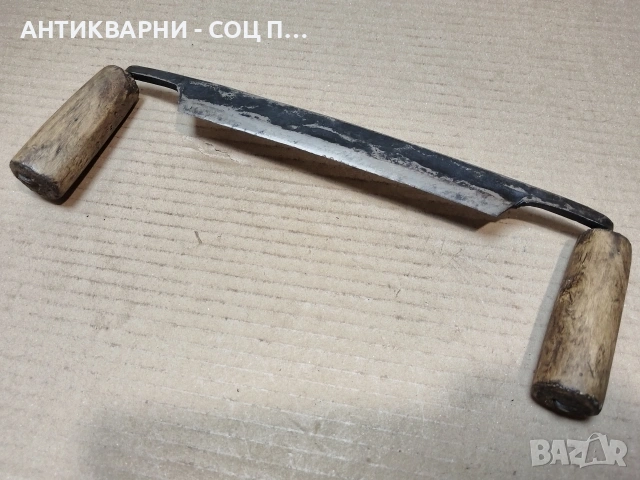 Стар Кован Рукан, Дърводелски Нож За Белене На Дърво. / НОМЕР 1778., снимка 5 - Антикварни и старинни предмети - 54001965