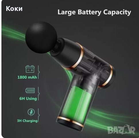 Масажор за цяло тяло тип пистолет, снимка 2 - Масажори - 44495744